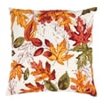 thumbnail image 1 of Fennco Styles Warm Embroidered Autumn Leaves 100% Cotton Throw Pillow 20 x 20 Inch, 1 of 3