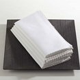 thumbnail image 1 of Fennco Styles Whip Stitched 100% Cotton Cloth Napkins 20" W x 20" L, Set of 4 - Silver Dinner Napkins for Home Décor, Dining Table, Holiday, Banquets, Family Gathering and Special Occasion, 1 of 2