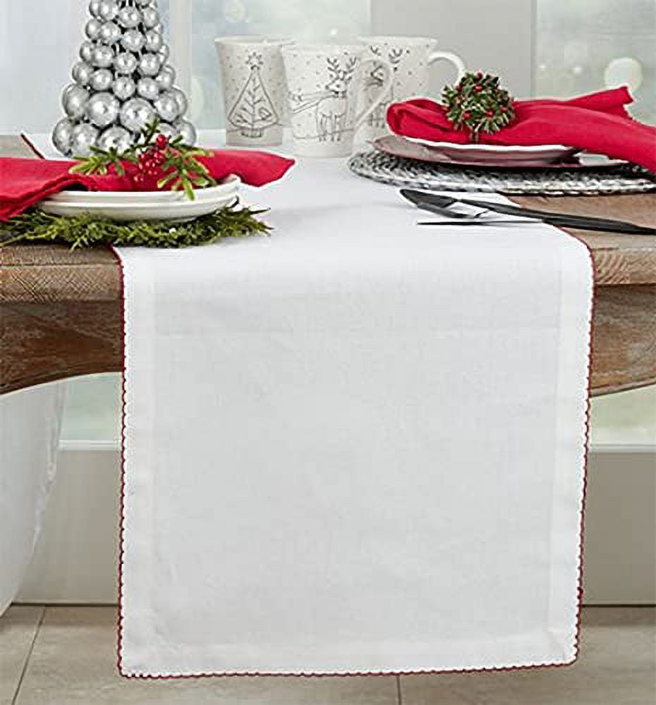 Nappe Anti Tache Pur Coton Vert Rouge Noel Fruite Rouge