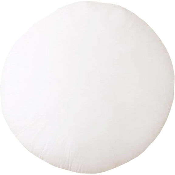 Fennco Styles White Premium Polyester Pillow Insert for Decorative Throw Pillow, Cushion, Couch, Bed & Home Decor (17" Round)