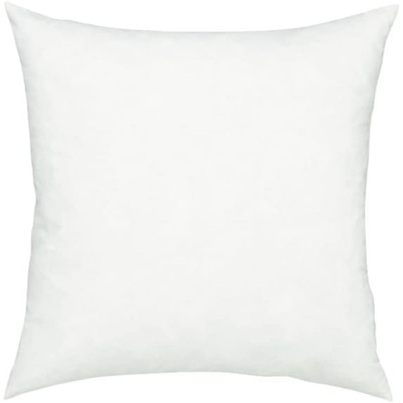 Fennco Styles White Square Premium Polyester Pillow Insert for Decorative Throw Pillow, Cushion, Couch, Bed & Home Decor (18" x 18")