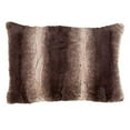 thumbnail image 1 of Fennco Styles Wilma Collection Country Faux Rabbit Fur Palette 14 x 20 Inch Throw Pillow Cover – Chocolate Lumbar Pillow Case for Couch, Bedroom and Living Room Décor, 1 of 4