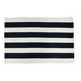 thumbnail image 1 of Fennco Styles Woven Bold Striped Area Rug 24" W x 36" L - Black Cotton Blend Carpet Indoor Outdoor Floor Mat for Living Room, Entryway, Bedroom and Floor Décor, 1 of 7