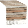 thumbnail image 1 of Fennco Styles Woven Chindi Striped Fringe 100% Cotton Table Runner 16 x 72 Inch - Natural Table Cover for Home Décor, Dining Table, Banquets, Family Gathering, Special Occasion, 1 of 4