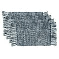 thumbnail image 1 of Fennco Styles Woven Cotton Table Placemats with Fringe 14" W x 20" L, Set of 4 - Navy Blue Table Mats for Home Décor, Dining Table, Holiday, Banquets and Special Occasions, 1 of 5