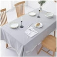 thumbnail image 1 of Fennco Styles Woven Gingham Tassel Cotton Tablecloth 40" W x 56" L - Beige Checkered Rectangle Table Cover for Everyday Use, Home, Dining Table Décor, Banquets, Farmhouse, Special Events, 1 of 6