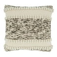 thumbnail image 1 of Fennco Styles Woven Textured Decorative Throw Pillow 18" W x 18" L - Ivory Square Cushion for Home, Couch, Bedroom, Living Room and Office Décor, 1 of 5