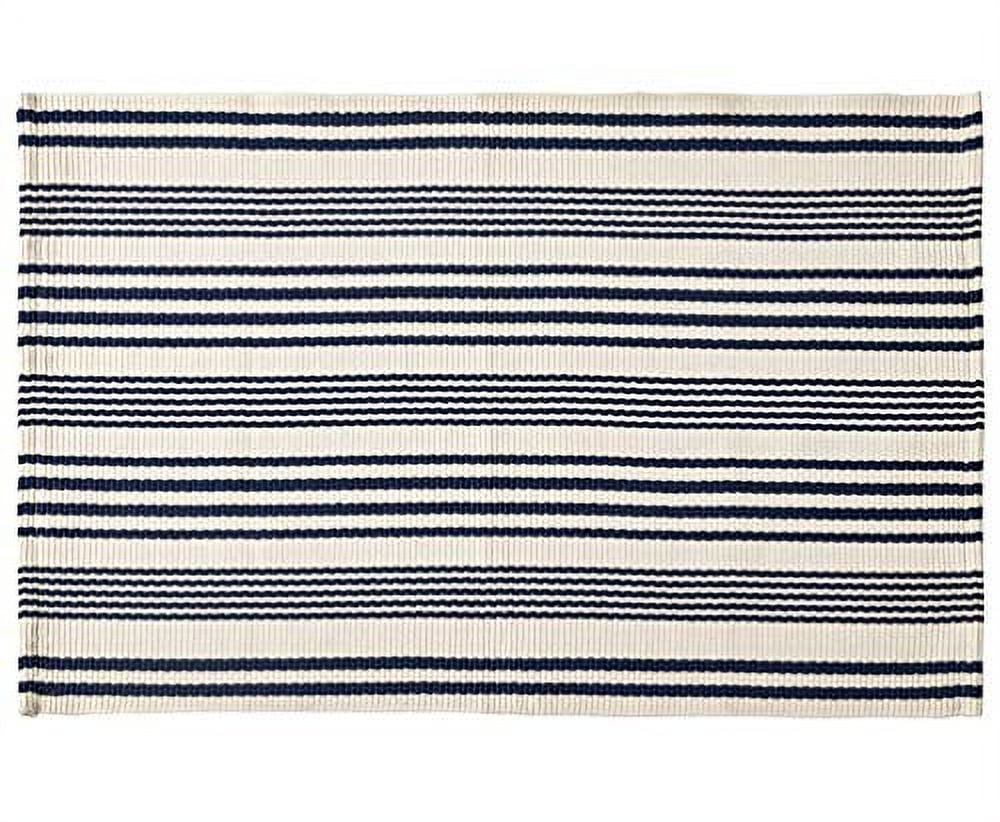 Fennco Styles Woven Ticking Striped Area Rug 24