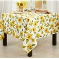 thumbnail image 1 of Fennco Styles Yellow Sunflower Print Tablecloth 70" W x 70" L - Garden Floral Table Cover for Home Décor, Dining Table, Banquet, Everyday Use, Family Gathering and Special Occasion, 1 of 4
