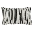 thumbnail image 1 of Fennco Styles Zebra Chindi Design 100% Cotton Decorative Throw Pillow Cover 14 x 23 Inch - Black & White Textured Accent Pillowcase for Home, Couch, Living Room and Office Décor, 1 of 4