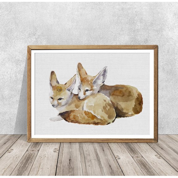 Fennec Fox Art Print ed Animal Wall Decor, Unframed Paper Print