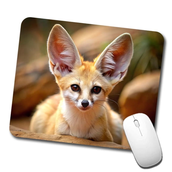 Fennec Fox Mouse Pad Low Profile Gaming Mat