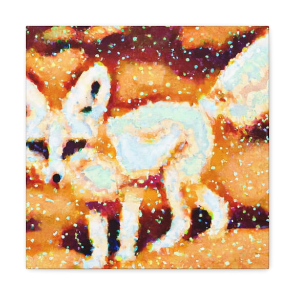 Fennec Fox Pointillism - Canvas