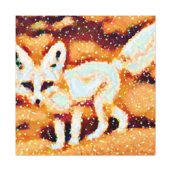 Fennec Fox Pointillism - Canvas