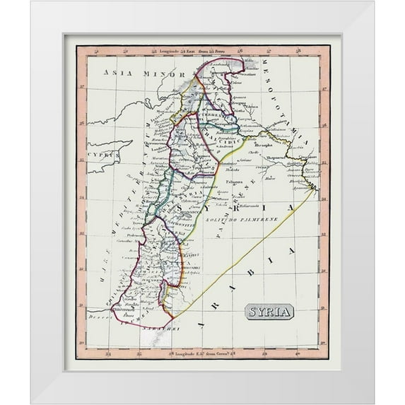 Fenner 20x23 White Modern Wood Framed Museum Art Print Titled - Middle East Syria - Fenner 1830