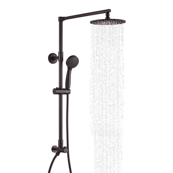 Fennocasa Polaris 3 Rain Shower System, 8” Rainfall Shower Head and Handheld Shower Combo, includes 3-Setting Handheld Spray,60” Hose (1.8 GPM Oil Rubbed Bronze)