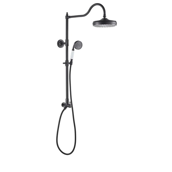 Fennocasa Polaris Vintage Rain Shower Set, 8" Rain Shower Head & Handheld Spray, Oil-Rubbed Bronze