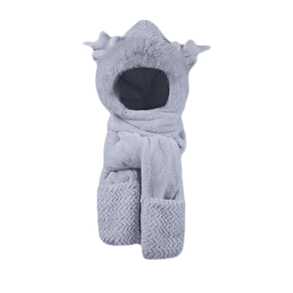 Fenny Beanie for Women Funny Warm Plush Fashion Winter Cozy Fleece Lined Women's Hats & Caps Grey