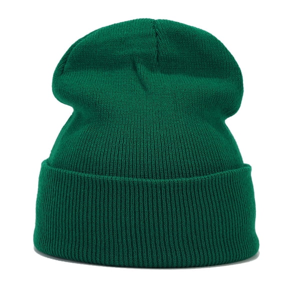 Fenny Beanie for Women Winter Beanies Slouchy Knitted Scrub Caps Fleece Women's Hats & Caps Blackish Green