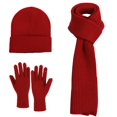thumbnail image 1 of Fenny Scarves for Women Lightweight Cozy 3 in 1 Womens Gloves Touchscreen Women's Hats & Caps Cold Warm Beanie Red, 1 of 4