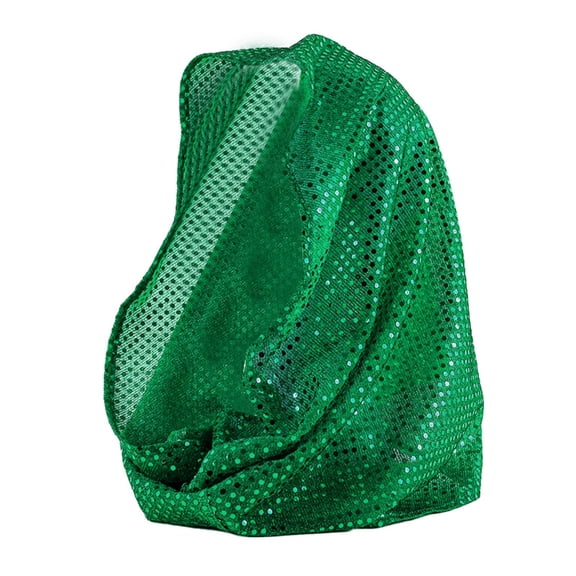 Fenny Sequin Head Scarf for Women Evening Dresses Sparkly Turban Hair Scarf Comfortable Womens Scarves Green