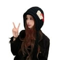 thumbnail image 1 of Fenny Winter Hats for Women Fall Clothes Faux Fur Knitted Ear Muff Fuzzy Women's Hats & Caps Black, 1 of 5