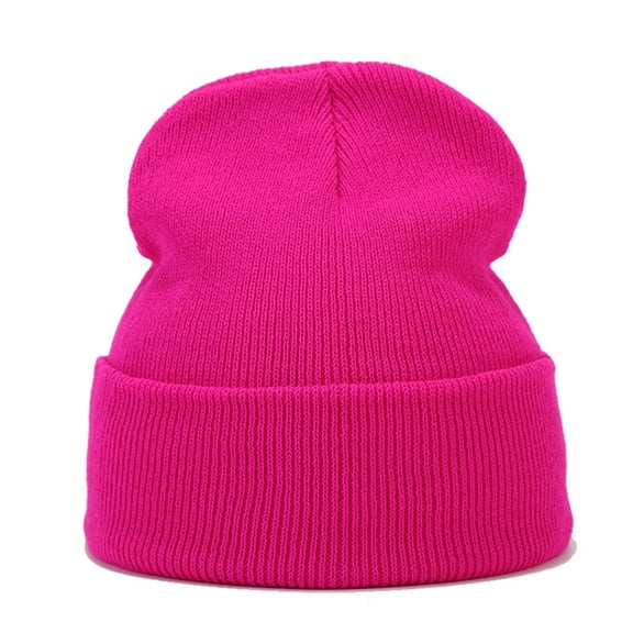 Fenny Winter Hats for Women Winter Beanies Slouchy Beanie Knitted Scrub Caps Cozy Women's Hats & Caps Hot Pink