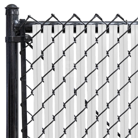 Fenpro Chain-Link Fence Blade Slats with Bottom Lock (6-ft, White)