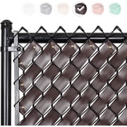 Fenpro Chain Link Fence Privacy Tape, UV Resistant, Hardware Included, 90% Visibility Blockage Chocolate Brown