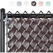 Fenpro Chain Link Fence Privacy Tape, UV Resistant, Hardware Included, 90% Visibility Blockage Chocolate Brown