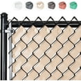 thumbnail image 1 of Fenpro Chain Link Fence Privacy Tape, UV Resistant, Hardware Included, 90% Visibility Blockage (Desert Sand), 1 of 6
