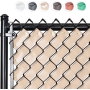 Fenpro Chain Link Fence Privacy Tape, UV Resistant, Hardware Included, 90% Visibility Blockage Desert Sand