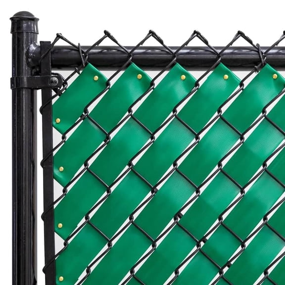 Fenpro Chain Link Fence Privacy Tape, UV Resistant, Hardware Included, 90% Visibility Blockage (Emerald Green)