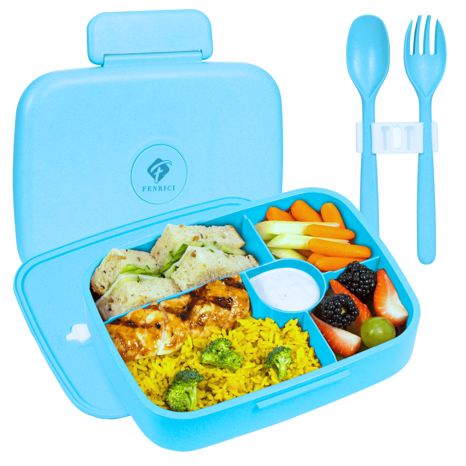 Fenrici Bento Lunch Box For Girls & Teens, Made with Plastic-Free Wheat