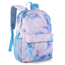 Fenrici Tie Dye Backpack for Girls, Teens, Kids with Padded Laptop Compartment for School, Pink, 16 in