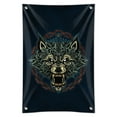 thumbnail image 1 of Fenrir Fierce Snarling Wolf In Chains Norse Mythology Home Business Office Sign, 1 of 3