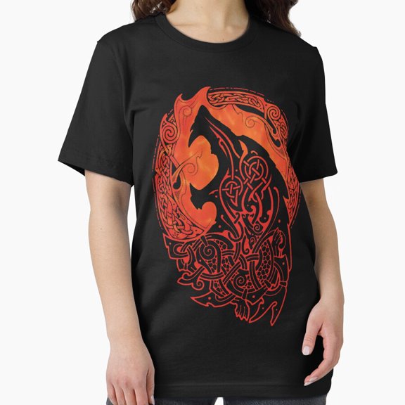 Fenrir Loki's Son Nordic Mythology Giant Mountain Wolf Chain Faction Top T-Shirt