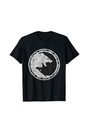 Fenrir Wolf Of Odin With Norse Runes Distressed T-Shirt, Unisex T-Shirt