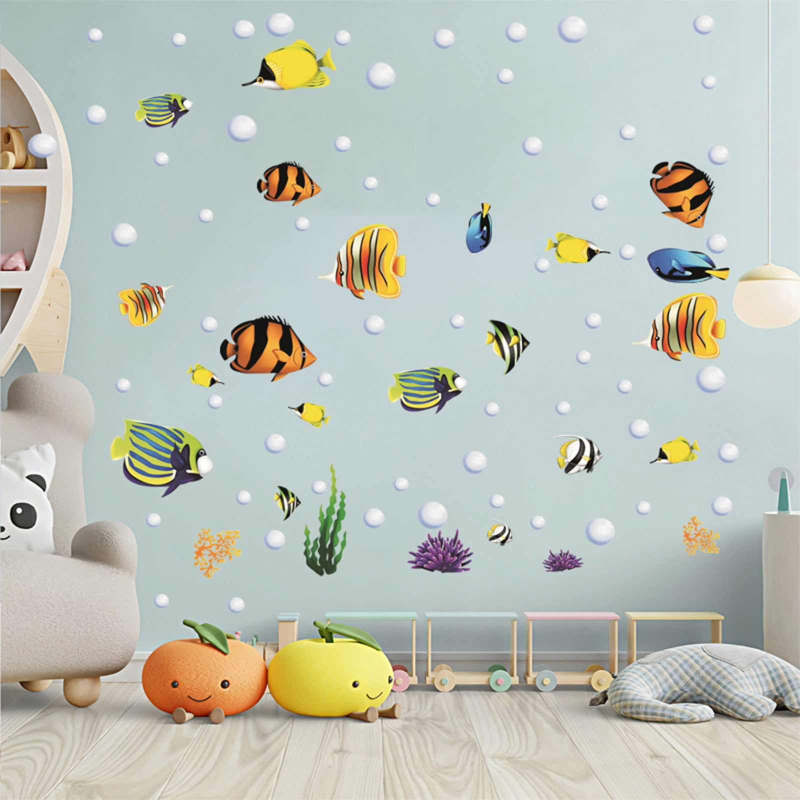 FensXil Stickers Underwater World Cartoon Animal Wall Decal Children's