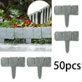 thumbnail image 1 of Fentaty 50pcs Garden Stone Style Edging Fence, Plastic Garden Fence, Plastic Landscape Edging Border Imitation Stone Fence, 1 of 8