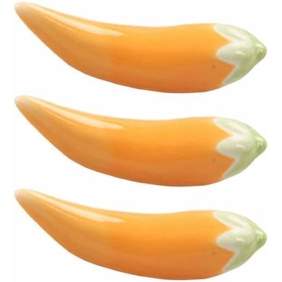 Fenteer Ceramic Utensil Holder Set for Dining, Orange,3 Pieces
