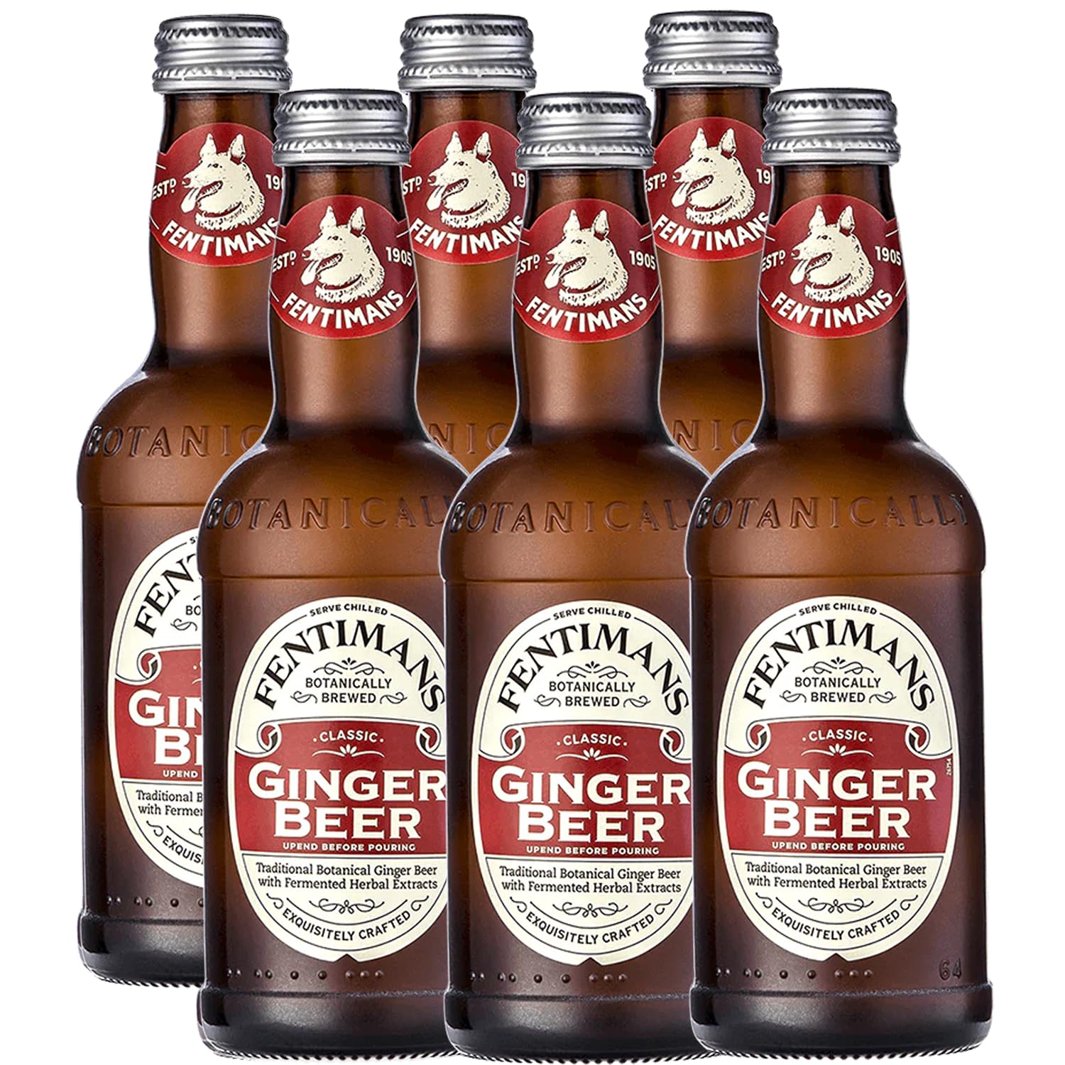 Fentimans Botanically Brewed Ginger Beer Sparkling Soda, 30 Pack, 9.3 Fl Oz Bottles - Premium