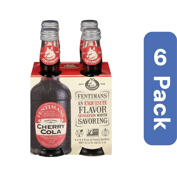Fentimans Cherry Tree Cola Beverage 4 Pack 37.2 fl oz (Pack Of 6)