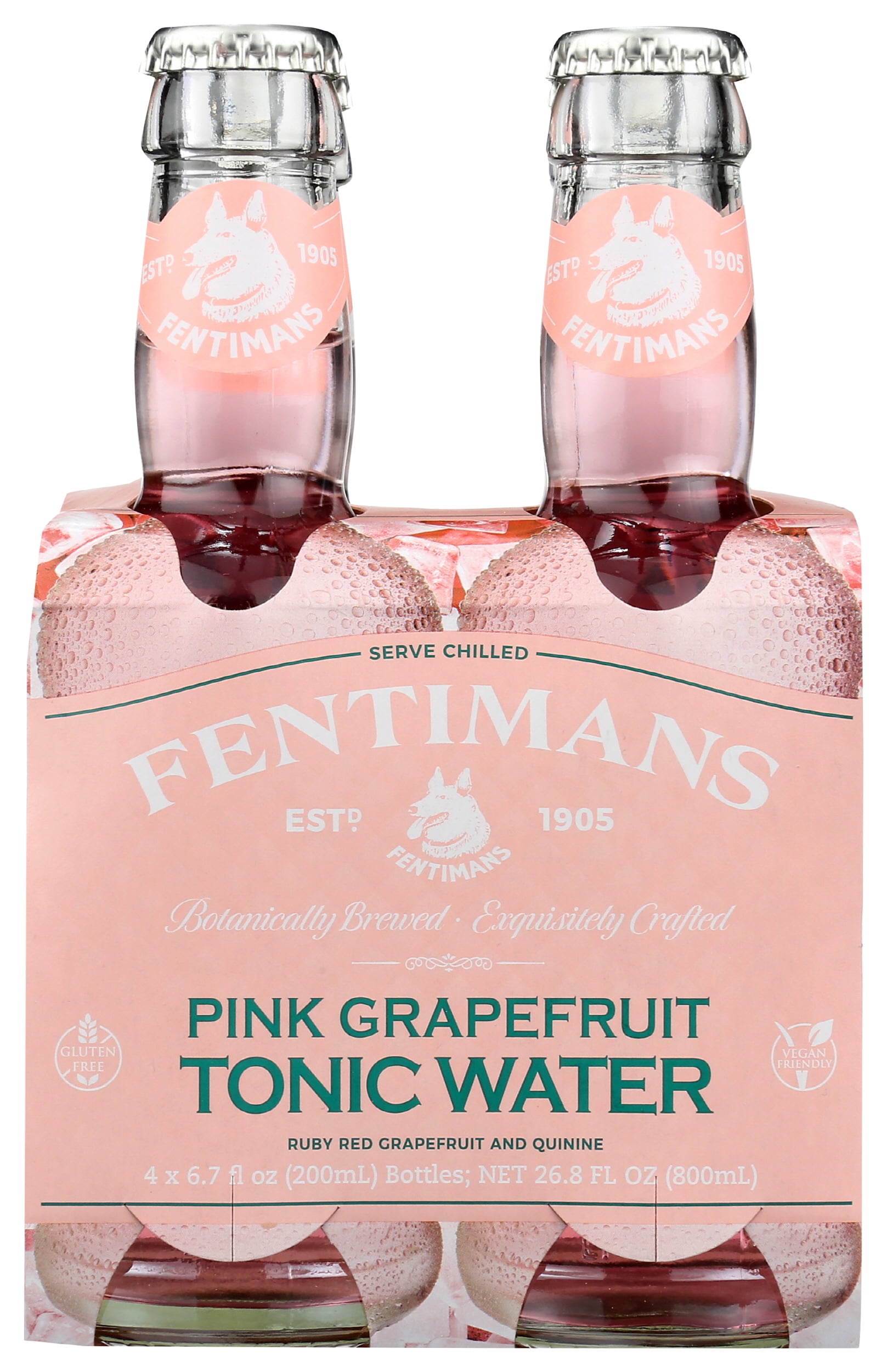 Fentimans Fentimans Pink Grapefruit Tonic Water 26.8 Fluid Ounce Pack Of 6