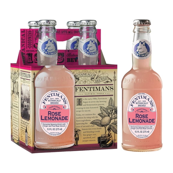Fentimans North America Rose Lemonade, 9.3 fl oz, 4 Count