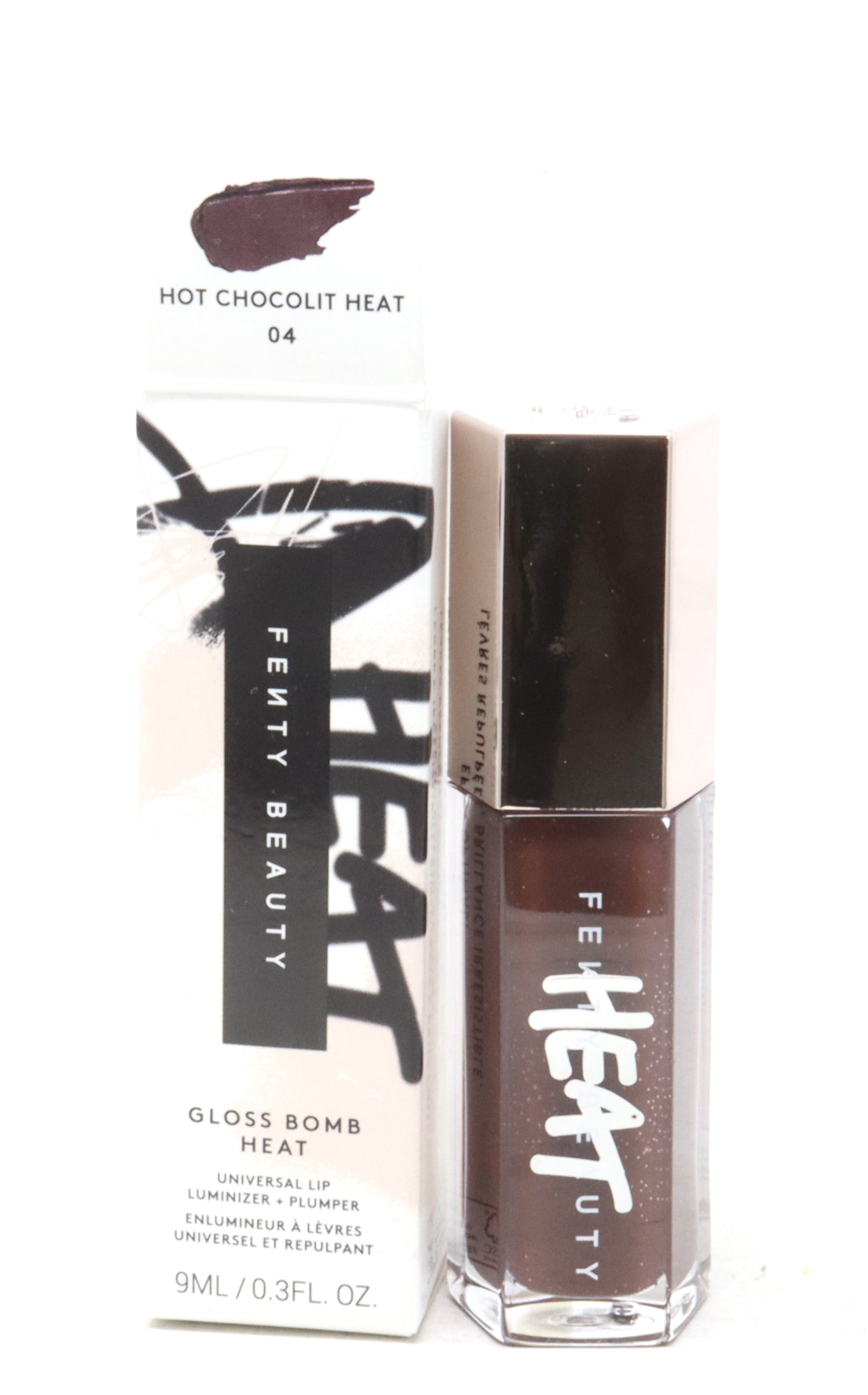 FENTY BEAUTY by Rihanna Gloss Bomb Heat Universal Lip Luminizer + Plumper - 04 Hot Chocolit Heat (Sheer Rich Brown)