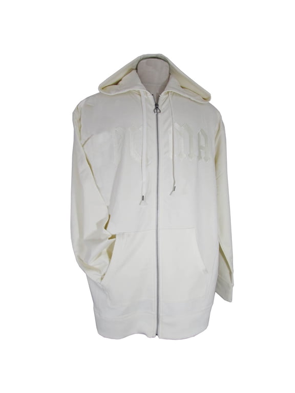 Fenty Puma By Rihanna Fleece Hoody Coat Jacket White Size Large Cotton