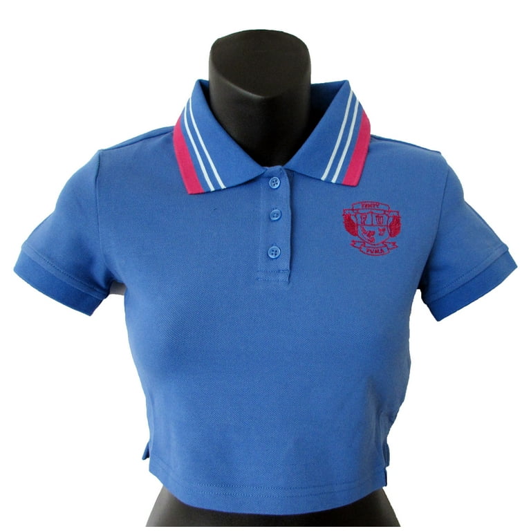 Fenty Puma By Rihanna Womens Cropped Polo Shirt, Bright Cobalt