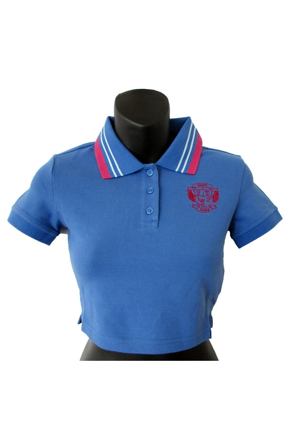 Fenty Puma By Rihanna Womens Cropped Polo Shirt, Bright Cobalt, XXS