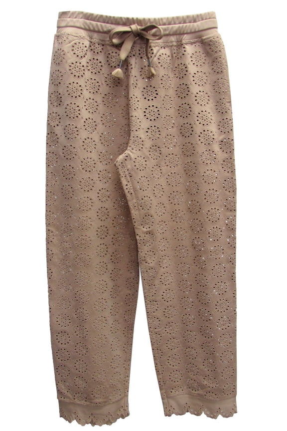 Fenty Puma By Rihanna Womens Die Cut Embroidered Pants, Natural, Size S